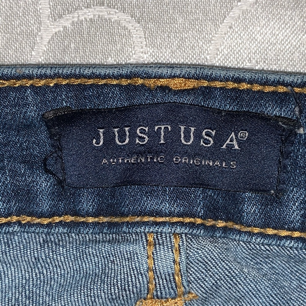 Just USA Distressed Frayed Hem Skinny Ankle Jeans - Picture 14 of 16